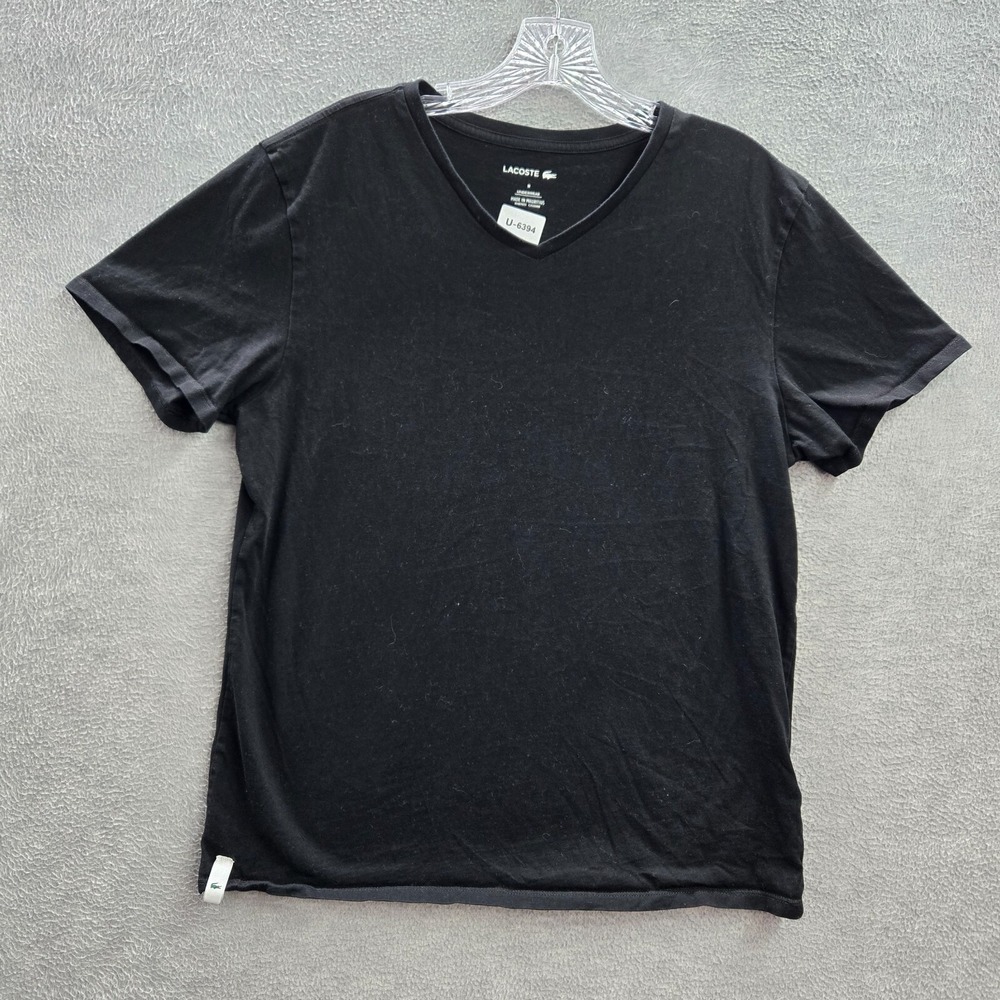 Lacoste Men Sleepwear Medium Black Sleep Shirt Short‎ Sleeve Tee